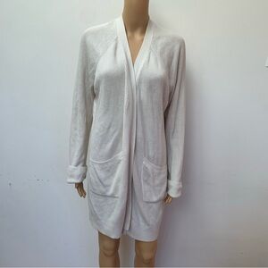 Lululemon Still At Ease Wrap in Angel Wing white open cardigan sweater 10